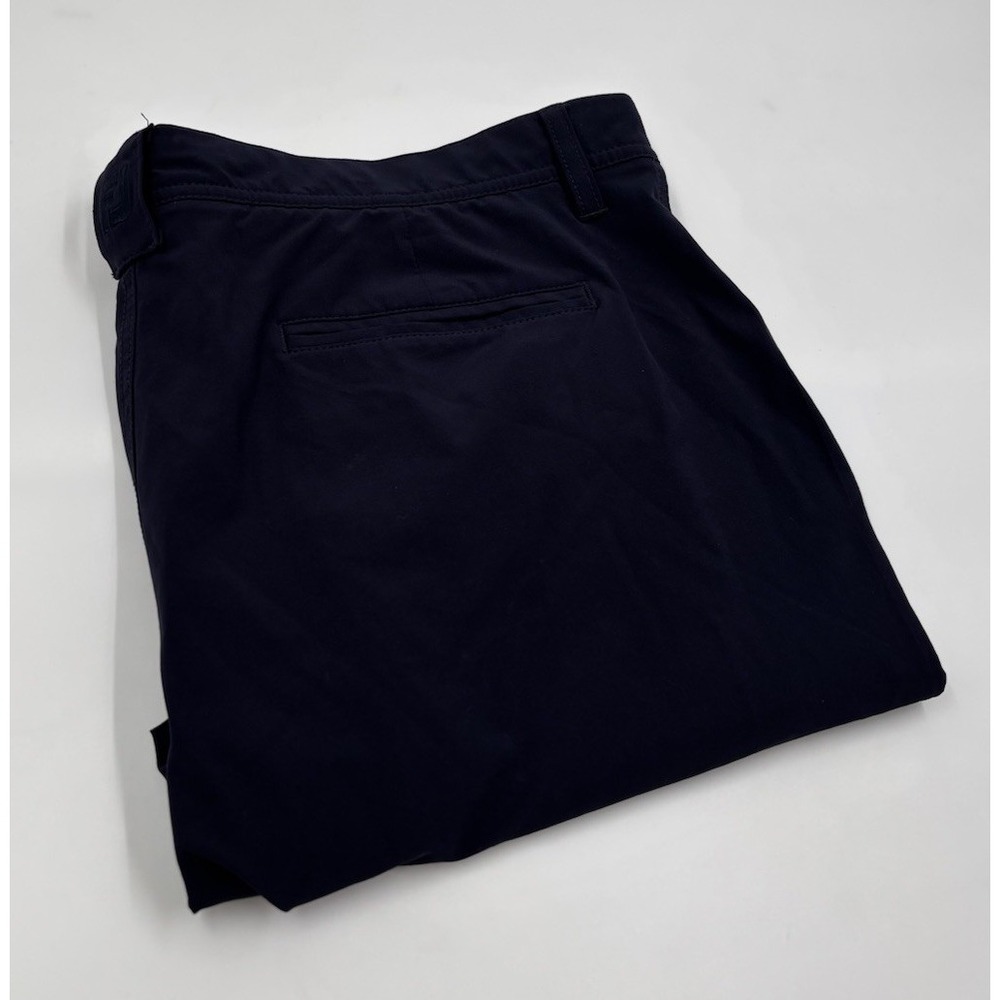 FootJoy Men's W38 Navy Polyester Flat‎ Front Chino Golf Shorts